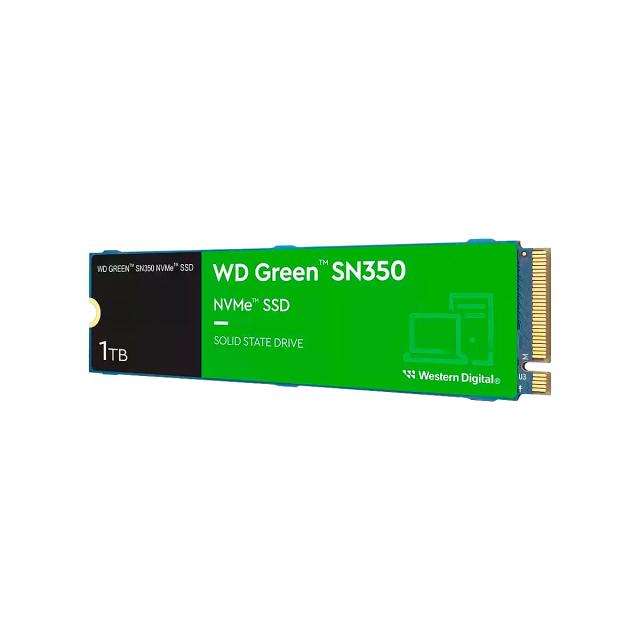 DISCO SSD WESTERN DIGITAL SN350 NVME 1TB GEN3X4 PCIE M.2 2280 1850MBS GREEN