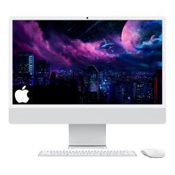 APPLE IMAC AIO M4 16GB 256GB-SSD 24INCH BT WIFI CAM-12M 2Thunderbolt-4IO Silver