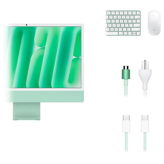 APPLE IMAC AIO M4 16GB 256GB-SSD 24INCH BT WIFI CAM. IOS GREEN