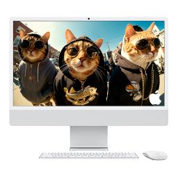 APPLE IMAC AIO M4 16GB 512GB-SSD 24INCH BT WIFI CAM. IOS SILVER