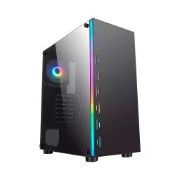 CASE INFINYTEK GAMER PRO-3306 BLACK 4 VENTILADORES ARGB SIN PS BLACK