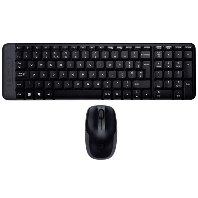 TECLADO-MOUSE COMBO LOGITECH NEGRO MK220 WIRELESS COMPACTO