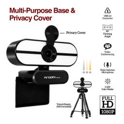 WEB CAM ARGOM FULL HD 1080P WITH MICROPHONE - LED CAM45