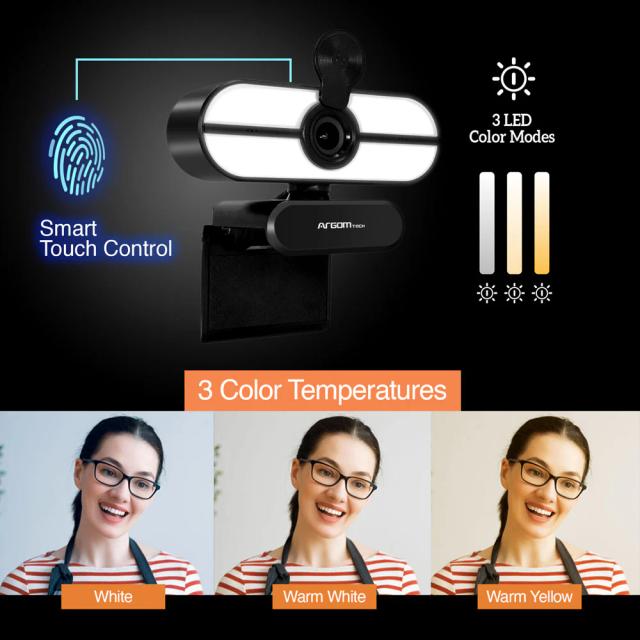 WEB CAM ARGOM FULL HD 1080P WITH MICROPHONE - LED CAM45