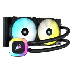 COOLER CPU CORSAIR H100 2VEN PWM SP120 RGB ELITE 240MM. 29 LED RGB