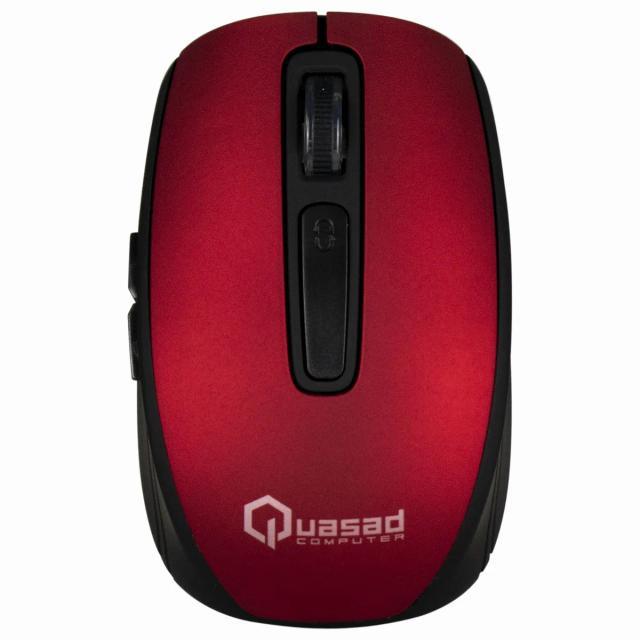 MOUSE QUASAD QM-850 LD WIRELESS RECARGABLE USB RED