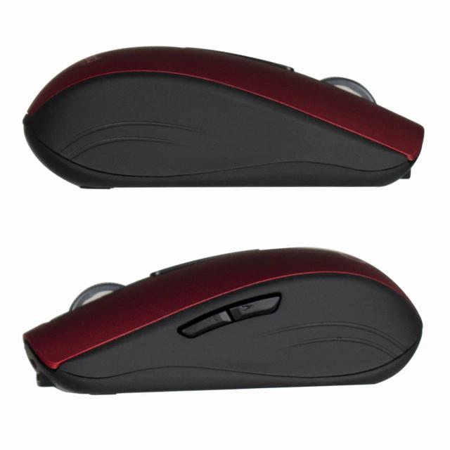 MOUSE QUASAD QM-850 LD WIRELESS RECARGABLE USB RED