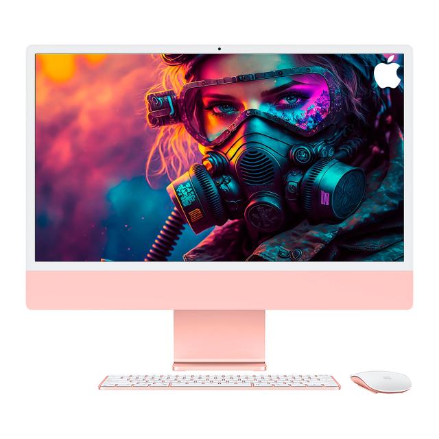 COP. APPLE IMAC AIO M3 8GB 512GB-SSD 24Inch. 4.5K CAM. WIFI BT 2USB-C MACOS Pink