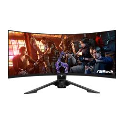 MON. ASROCK PG34WQ15R3A PHANTOM CURVED GAMING 34Inch 3440x1440-165Hz 2HDMI DP Black
