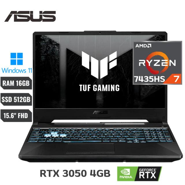 Laptop Asus Tuf A15 Amd Ryzen 7 7435hs Ram 16gb Ssd 512gb 15.6 Fhd 144hz Rtx 3050 4gb 