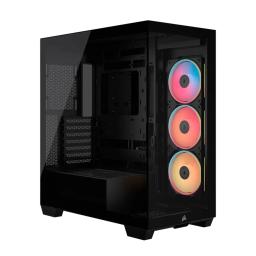 CASE CORSAIR ATX 3500X LX-R RGB iCUE LINK Panoramic Glass 2USB3.2 HD-Audio Mid-Tower Black