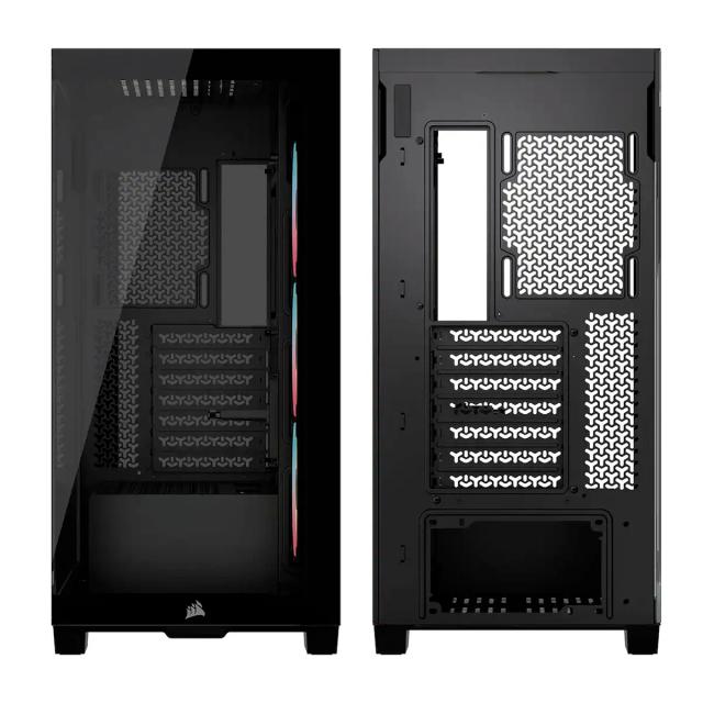 CASE CORSAIR ATX 3500X LX-R RGB iCUE LINK Panoramic Glass 2USB3.2 HD-Audio Mid-Tower Black