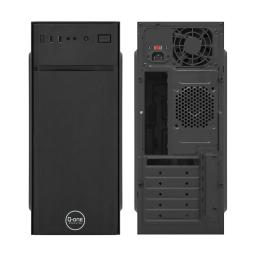 CASE Q-ONE C6016 ATX COMBO Parlante Teclado Muose 2USB 0.4mm PS-250W-Real Black