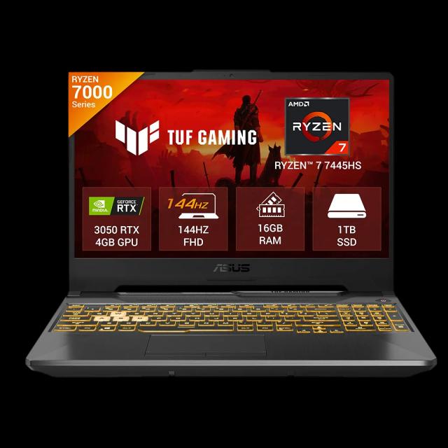 ASUS TUF Gaming A15 AMD Ryze 7 7445HS 16GB DDR5 1 TB SSD NVMe  NVIDIA® GeForce RTX™ 3050 4 GB 15.6" FHD 144Hz