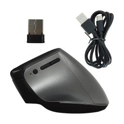 MOUSE QUASAD QME-V10 VERTICAL BACKLIGHT ERGONOMIC WIRELESS 10MTS GRIS