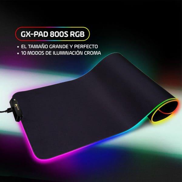 MOUSE PAD GENIUS GX-PAD 800S RGB GAMING, ANTIDESLIZANTE/ ILUMINADO / 800 X 300 X 3MM / USB