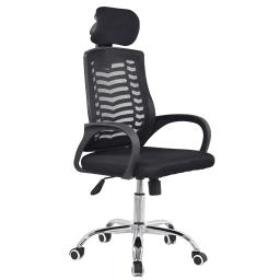 Silla de Oficina Ergonómica Apoya cabeza Airmesh Espaldar de malla Altura regulable Rotación 360°