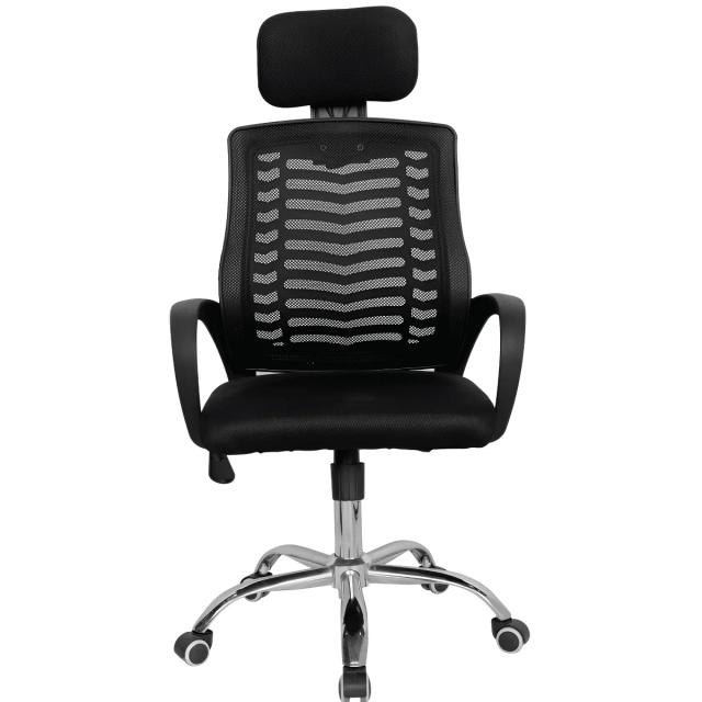 Silla de Oficina Ergonómica Apoya cabeza Airmesh Espaldar de malla Altura regulable Rotación 360°