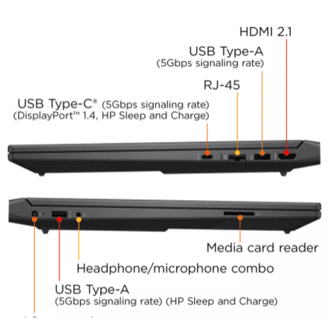 Laptop Hp Victus Amd Ryzen 7 7445hs 16 Gb Ram 512Gb ssd Full Hd Rtx 4050 6gb 15.6″ 144hz