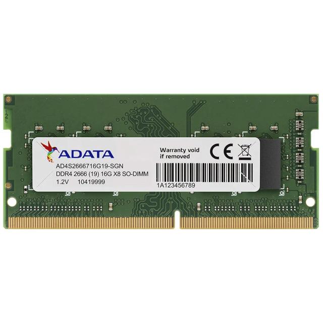 MEMORIA RAM ADATA 16GB PC-2666 DDR4 SINGLE TRAY SO-DIMM2666X816GBI